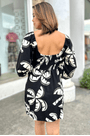 Vestido Curto Manga Estampado Coqueirada Farm 3